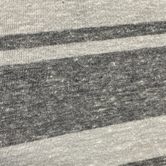 American Eagle Outfitters Gray and White Striped Long Sleeve Shirt - Picture 3 of 3